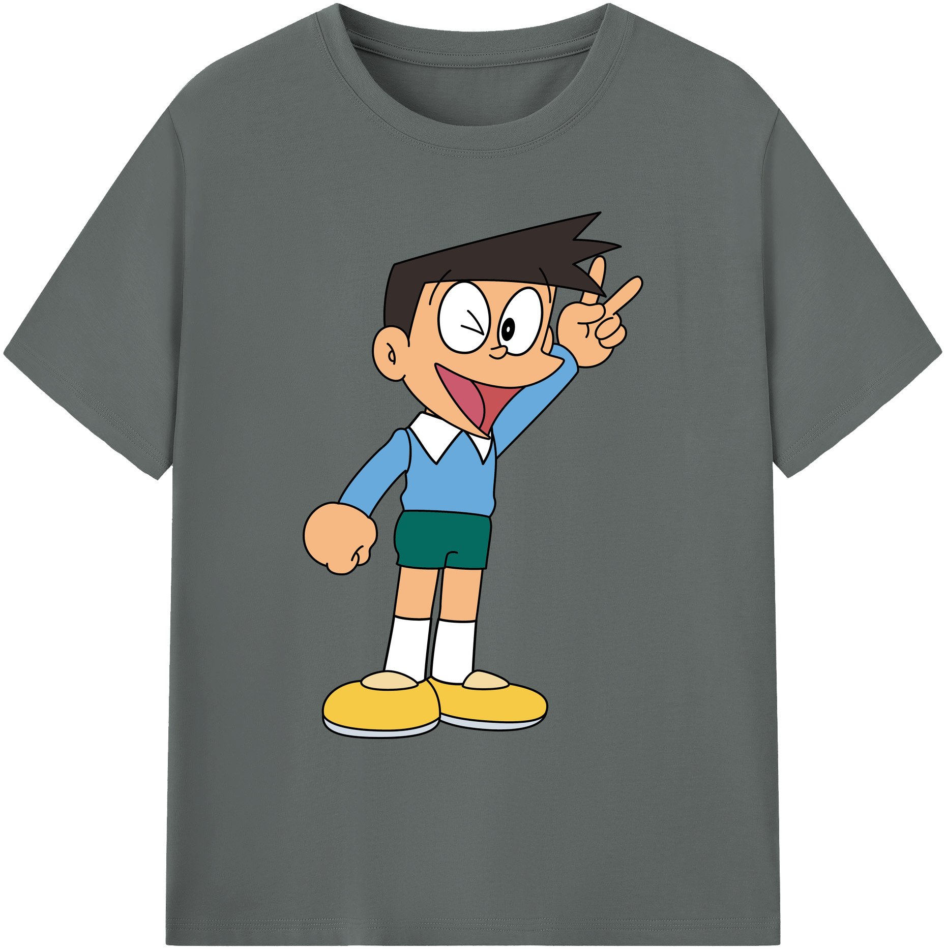 （画像用） ドラえもん 骨川 スネ夫 Doraemon Honekawa Suneo 綿100％ メンズ半袖Tシャツ｜肌触りやわらか＆通気性